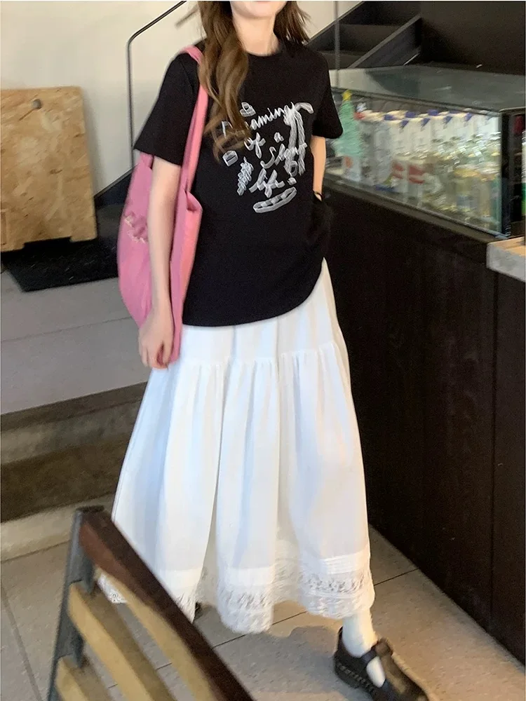 Lu Xiaotuantuan French Lace Lace Skirt 2025 Early Spring New Retro Temperament Wild Fashion Skirt Women