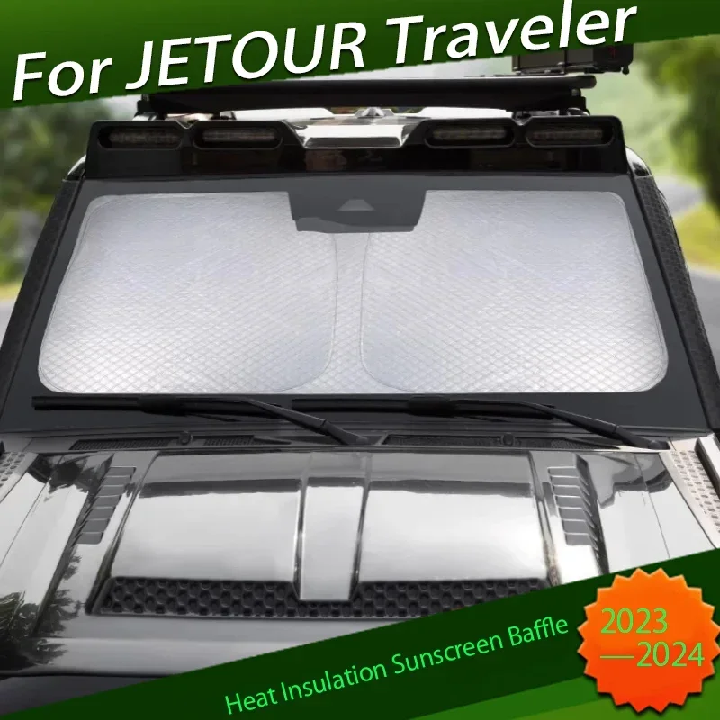 

Car Aluminum Foil Thickened Heat Insulation Sunscreen Baffle Fit for CHERY JETOUR Traveler T2 2023 2024 2025 Interior Accessorie