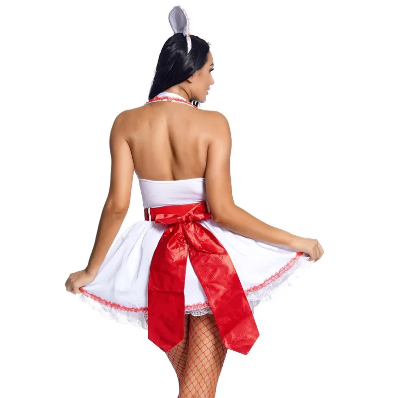 Wholesale Fantasy Party Sexy Nurse Costume Flirting Women Outfit Halloween Fantasias Womens Role Play Games