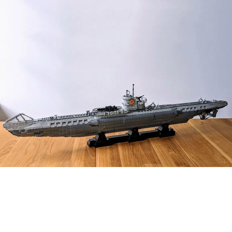 MOC German U-boat Type VIIC Submarine Military Series Submarine Bricks Model DIY Assembling Building Blocks Boy Adult Toys Gifts