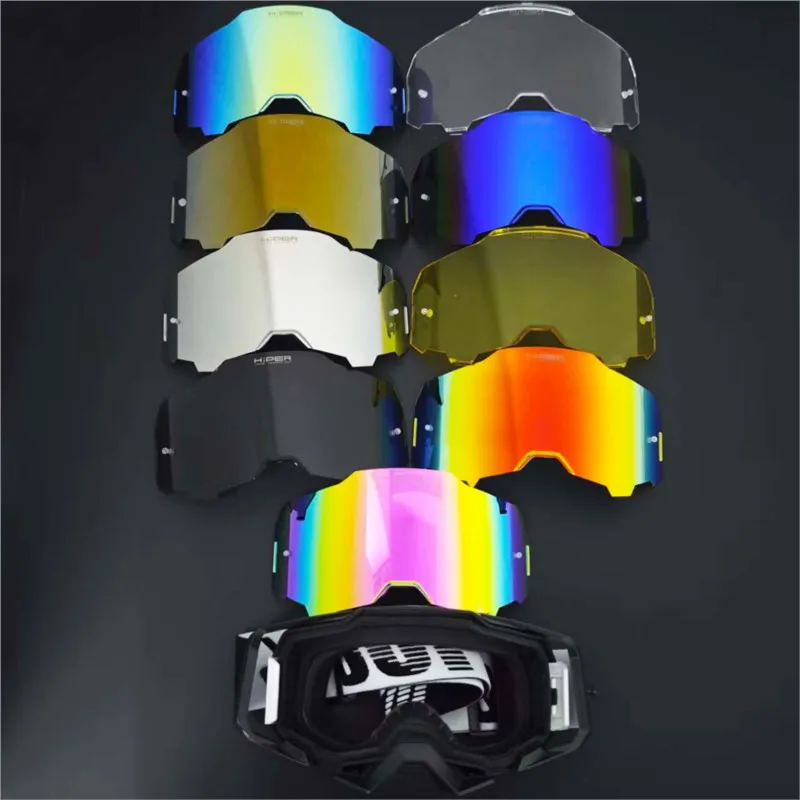 ARM Motorcycle Goggle Replacement Lenses, PC Spare Parts, Multi-Color Quick Swap Lenses For Adult MX ATV Off-Road Bikes