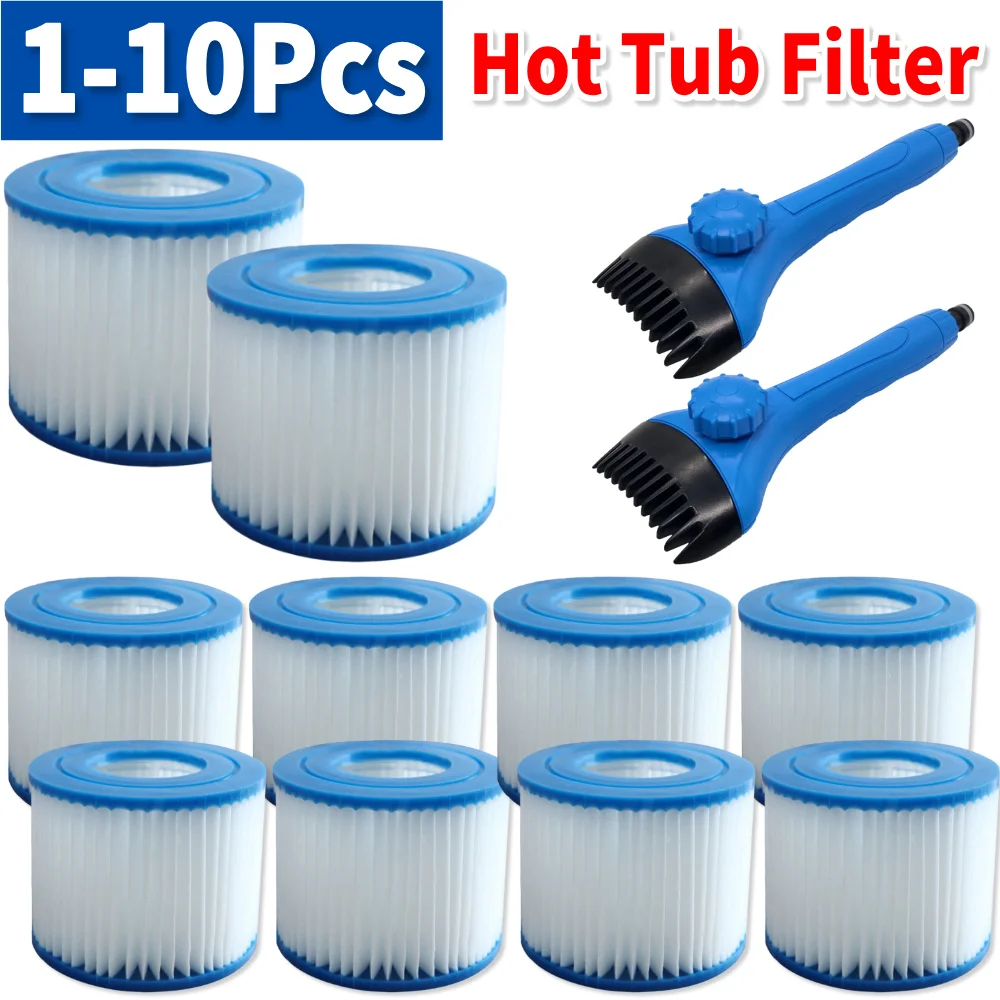 Schwimmbad-Whirlpool-Filter, Größe VI, Filterkartusche für oberirdische Pools, Ersatz für den Haushalts-Poolreiniger, abnehmbarer Filter