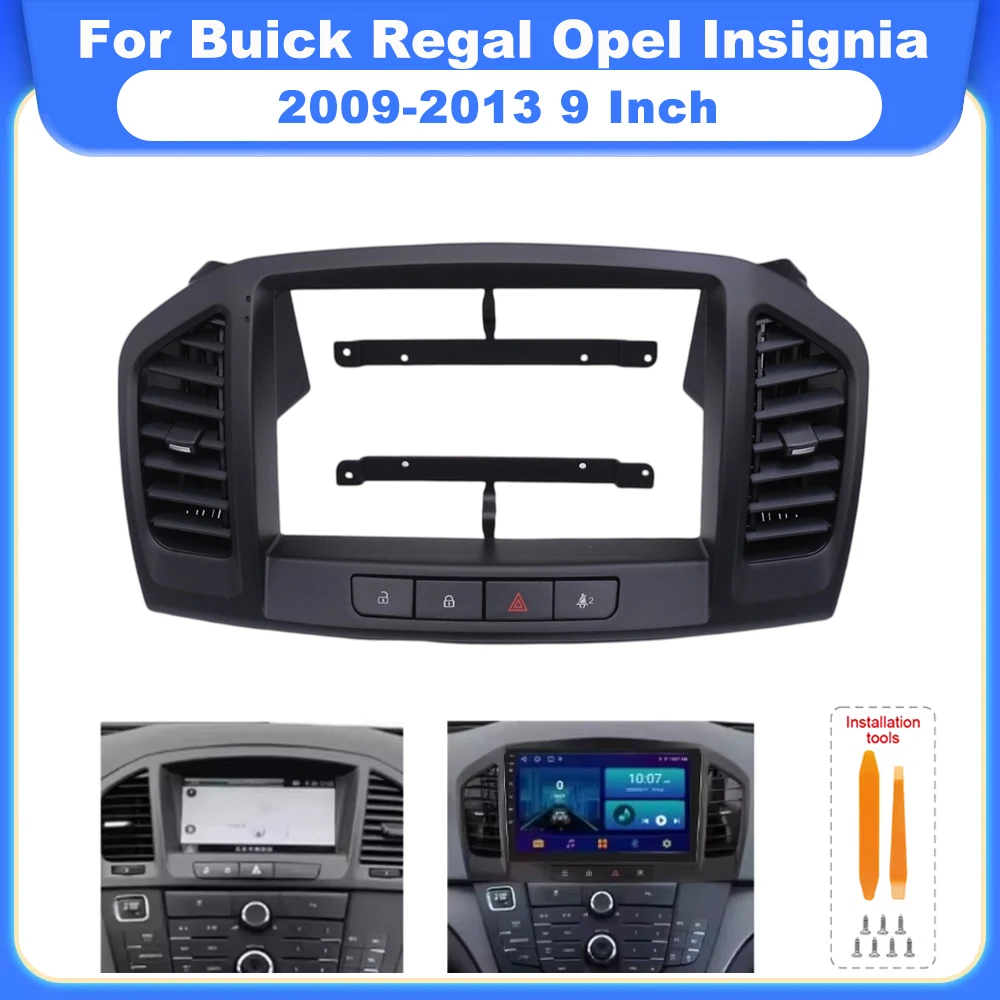 9 Inch Car Frame Band Adapter Android Radio Board Mount Panel Kit For Buick Regal Opel Insignia 2009-2013 Fascia Cable Video