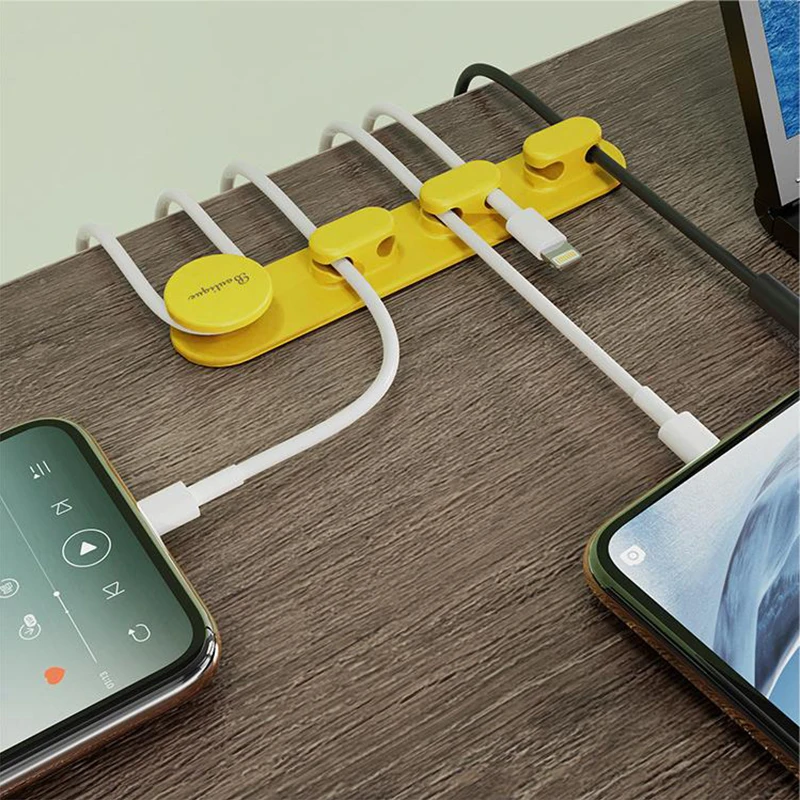 Kabel organisator Management Draht halter flexible USB-Kabel wickler ordentlich Silikon clips für Maus Tastatur Kopfhörer schutz