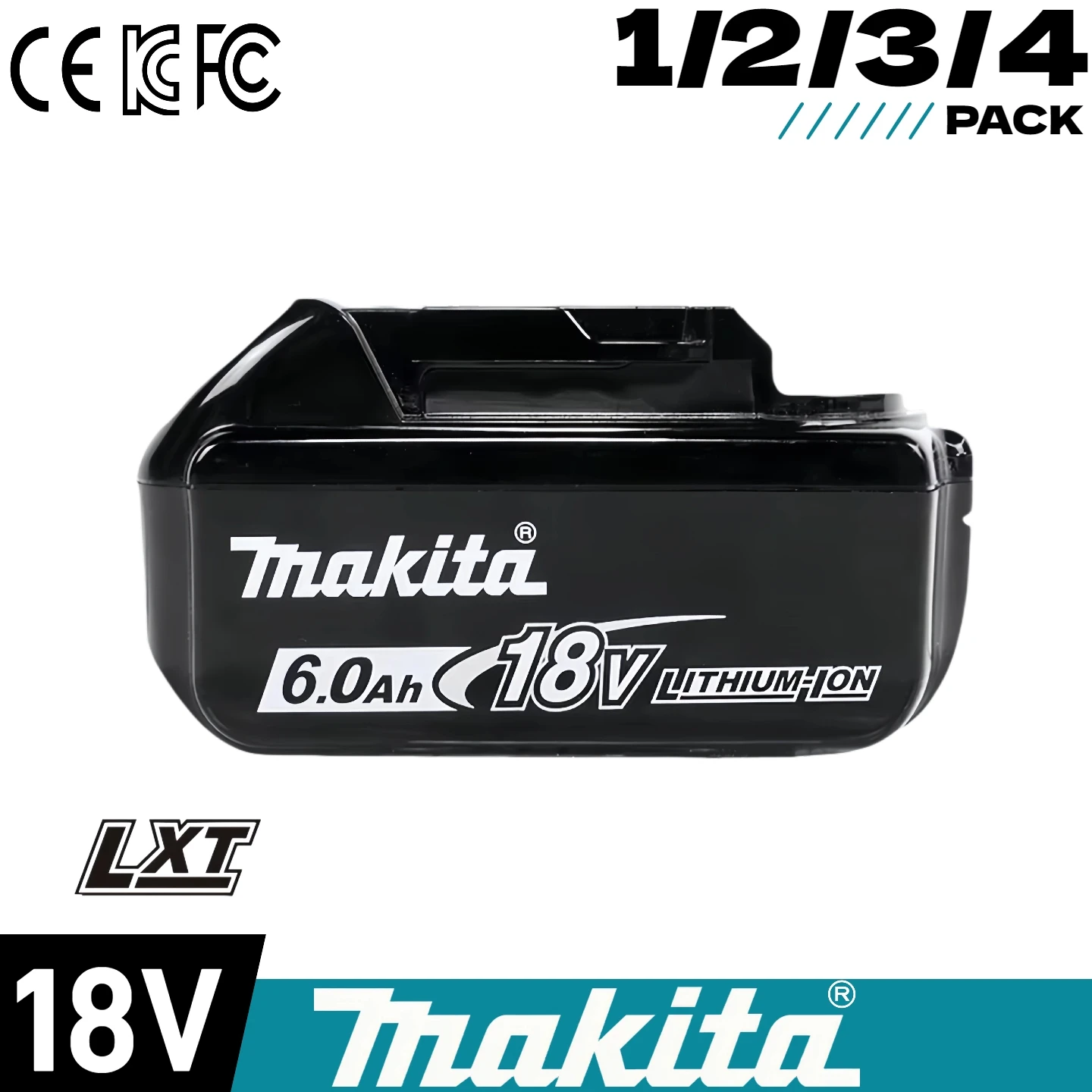 

Makita 18V 6.0Ah Battery for Makita 18v battery BL1840 BL1830B BL1850B BL1850 BL1860 BL1815 Replacement Lithium Battery