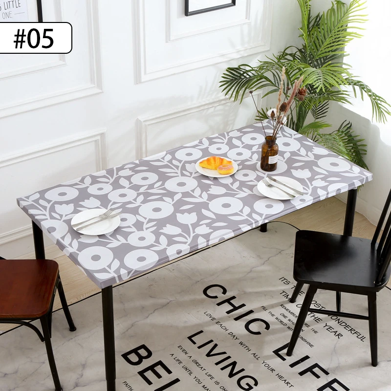 Elastic Fitted Table Cloth Rectangular Dining Coffee Tea Tablecloth Hotel Conference Wedding Decoration Tablecloth