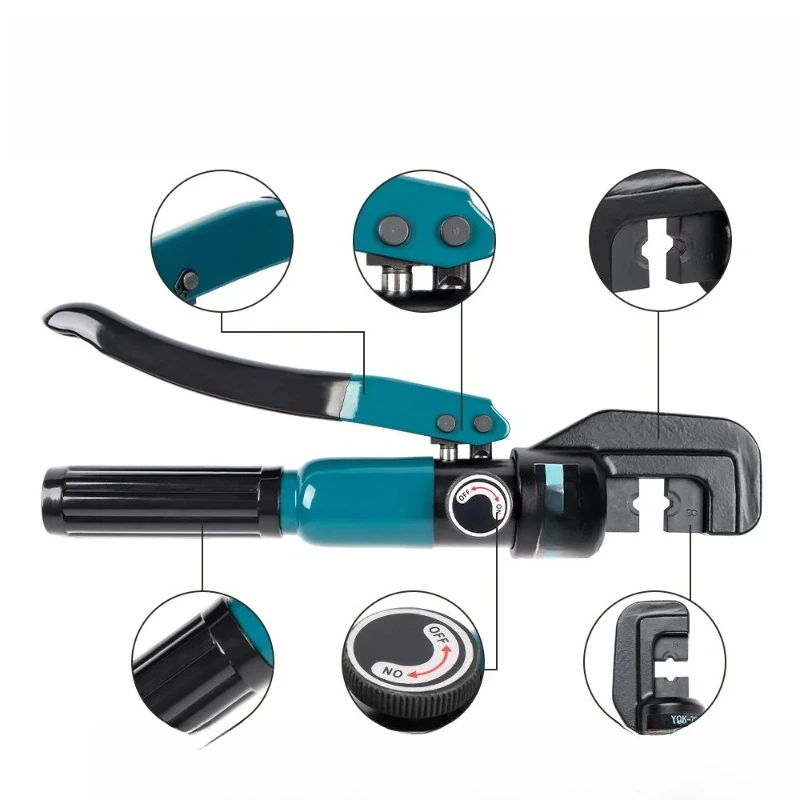 Household Hydraulic Plier 4-70m²,Pressure 10 T Crimping Tool DIY Cable Wiring Crimping Kit with 4/6/8/10/16/25/35/50/70mm² Mold