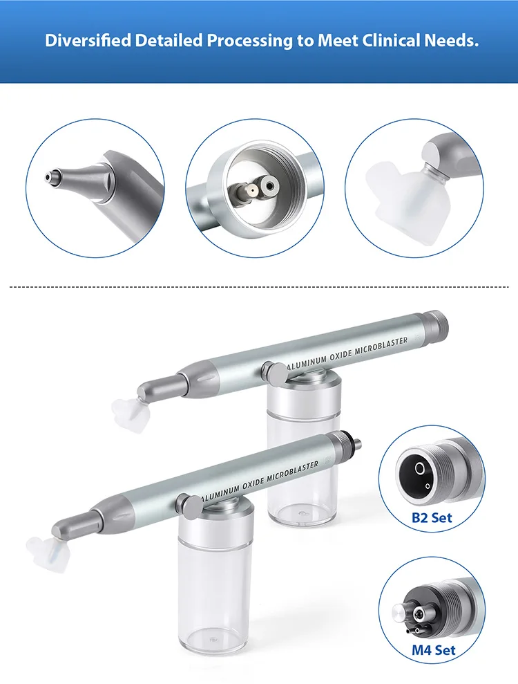 AZDENT Dental Aluminiumoxid-Sandstrahlpistole Mikro-Strahler mit Wasserspray-Polierer 2/4-Loch-Sandstrahler Zahnaufhellung – Detail 2