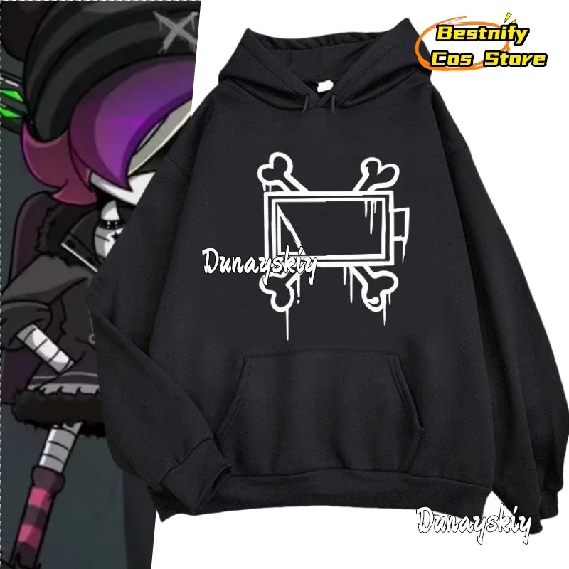 CosplayGame Murder Drones Uzi Doorman Cosplay Hoodie Costume Unisex Bone Print Sweatshirt Casual Long Sleeve Hoodies Clothes