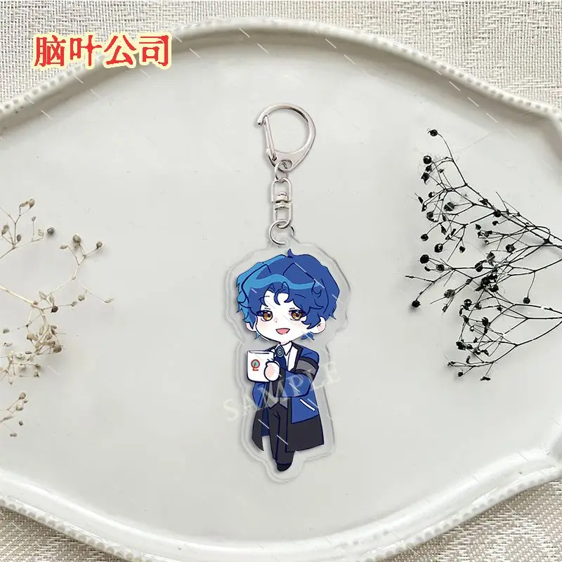 Lobotomy Corporation تأثيري الاكريليك قلادة أنيمي مفتاح سلسلة الاكريليك سلاسل المفاتيح حامل معدني خاتم مفتاح هدايا