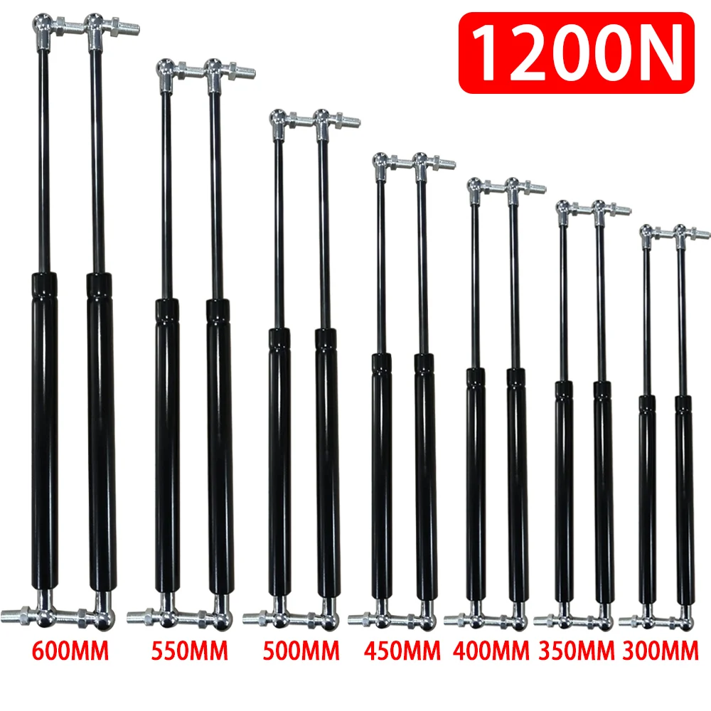 300MM 550MM Car Bonnet Gas Struts Strut 1200N Support Rods Universal Stainless Steel Spring Shock Lift Auto Accessories