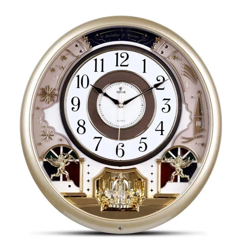 Round Upgrade Wall Clock Fashion Luxury Elegant Design Metal Digital Wall Clock Modern Nordic Relojes De Pared Home Decor Items