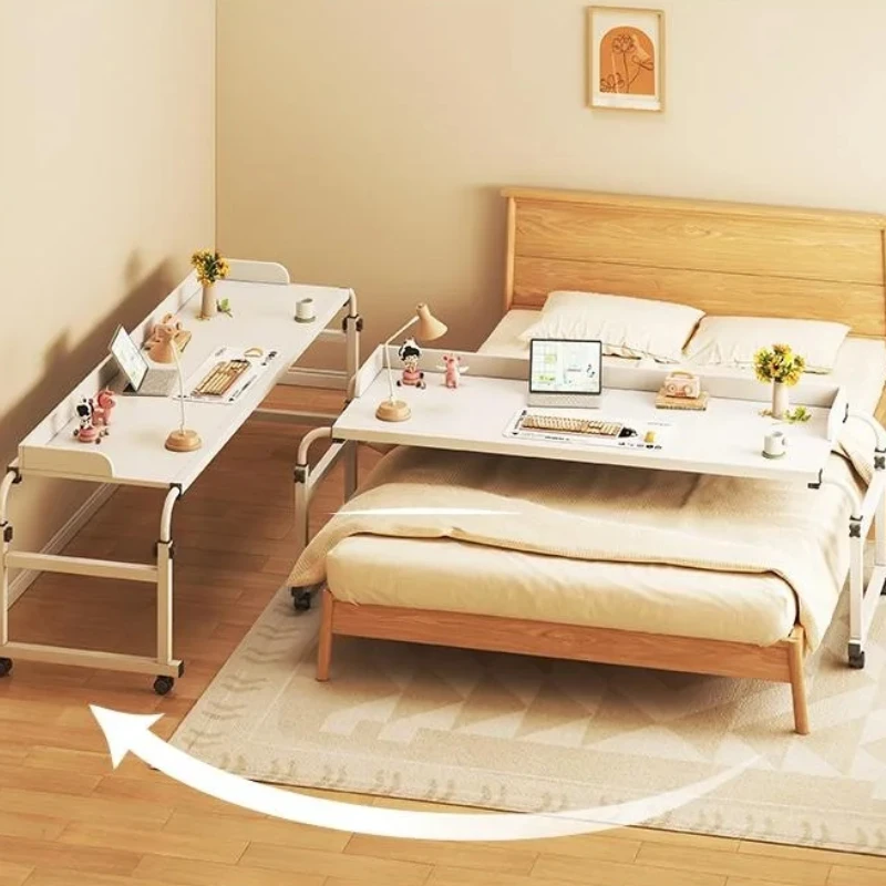 Length& Height Adjustable Rolling Table Computer Desk Home Office Writing Desk Notebook Table Top Desk Sofa Bed Across The Bed