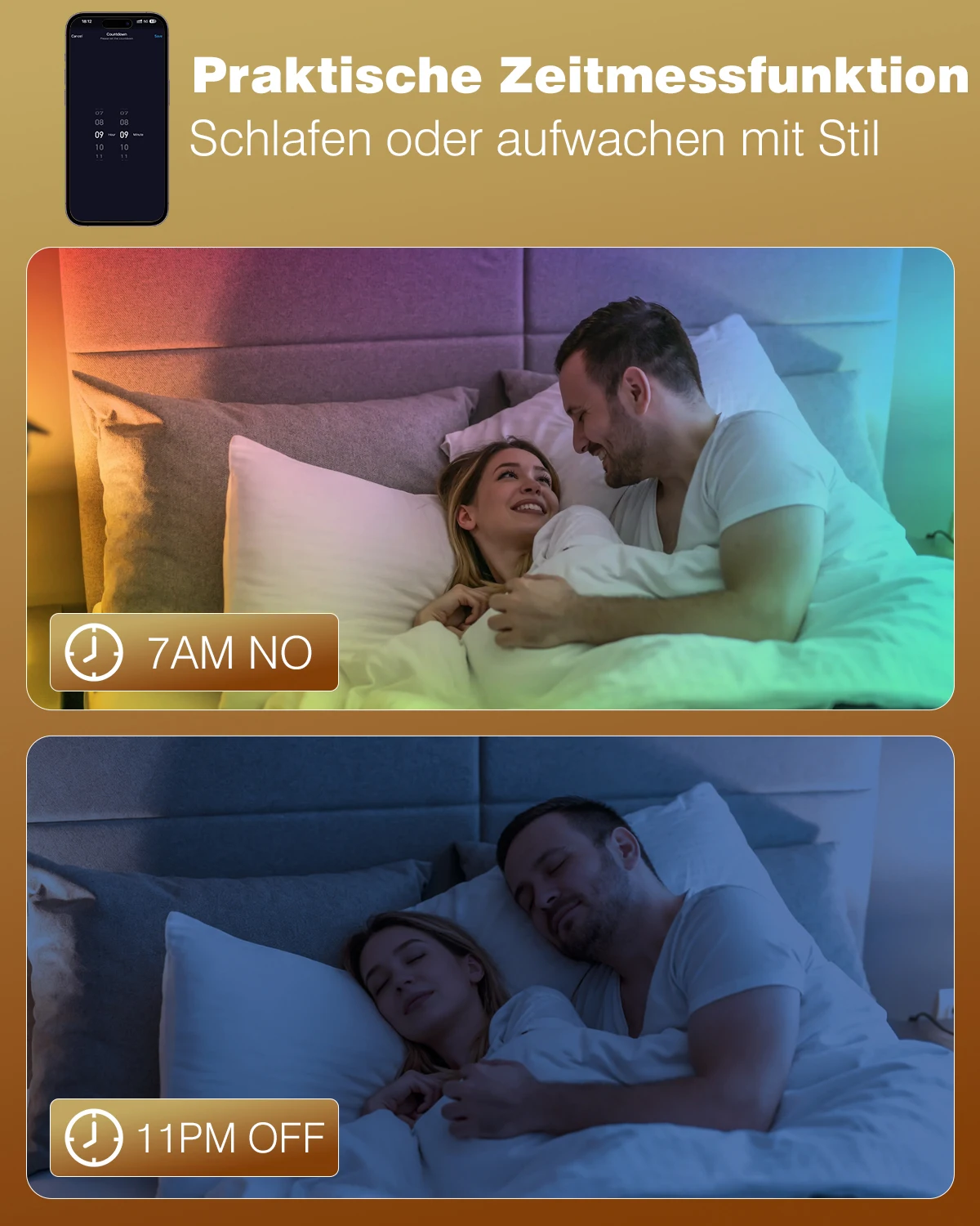 Obrázek 6: 24W LED strop lehký 30cm daleký & app ovládání 2700-6500K RGB 16M barvivo living/kids ložnice strop lehký