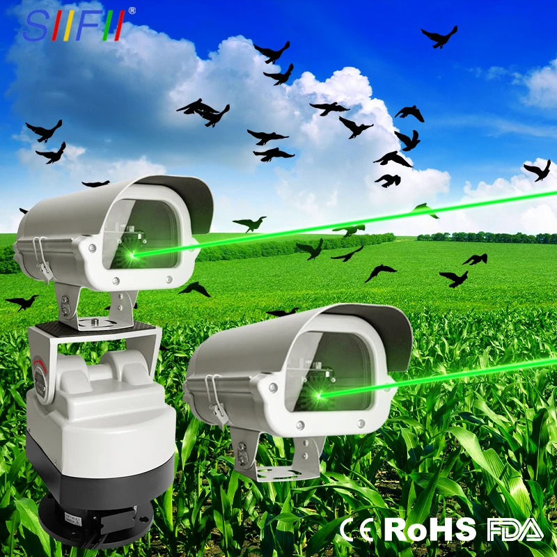 Green Laser Bird Repeller Outdoor IP65 High Power Long Range Bird Deterrent System Red Optional