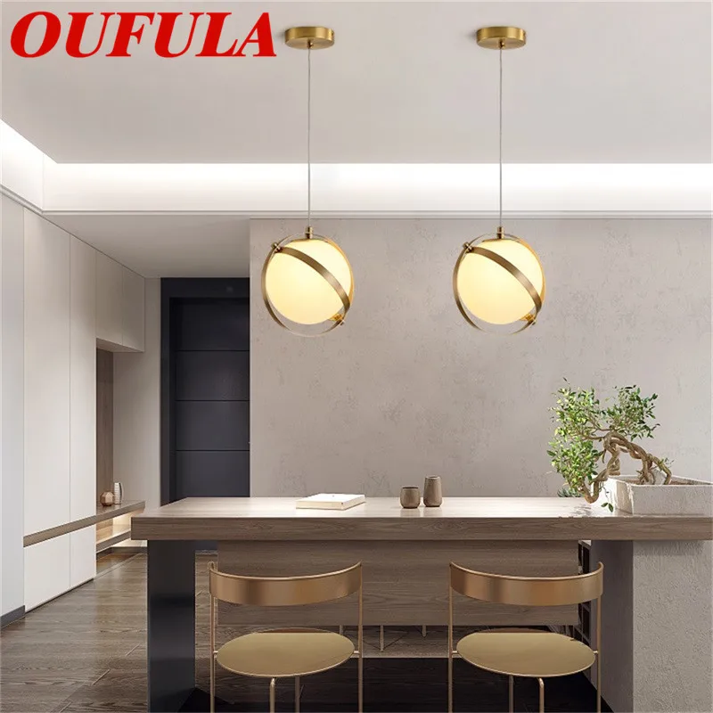 BERTH Modern Pendant Lights Copper Fixture Contemporary Home Creative Decoration Suitable For Dining Room Restaurant