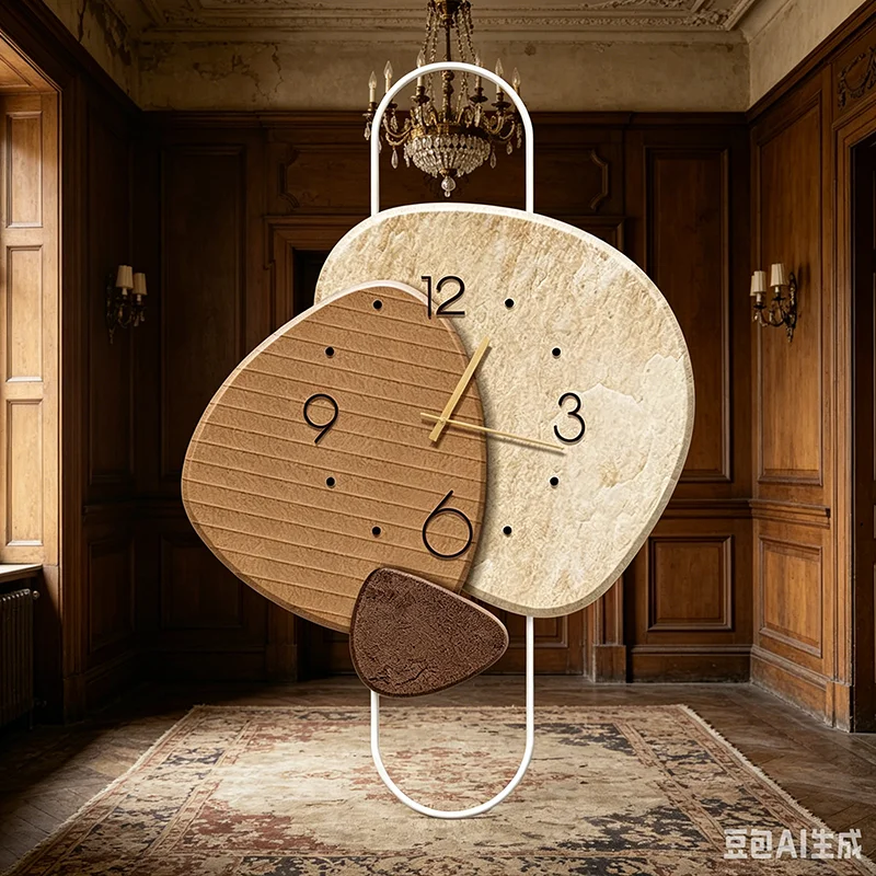 Cheap Aesthetic Clock Wall Unique Lounge Creative Irregular European Vintage Wall Watch Room Decor Horloge Murale Home Design