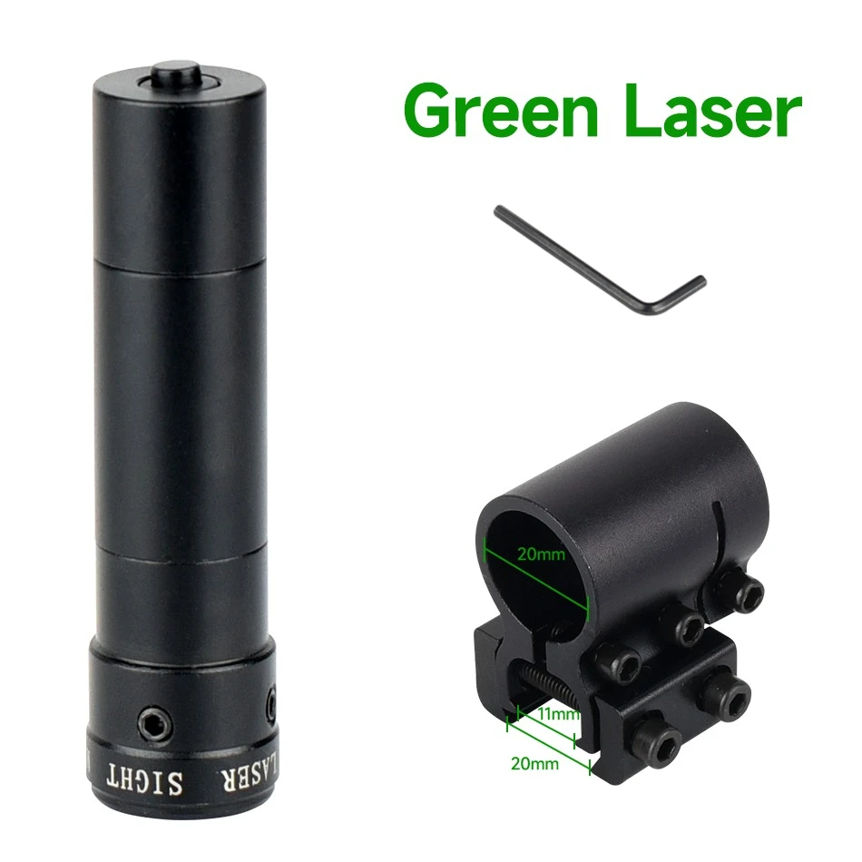 Outdoor Rotpunkt Rot/Grün Laserzielgerät Jagdzubehör Sport Langstrecken-Laserkalibrator für 11/20mm Schiene