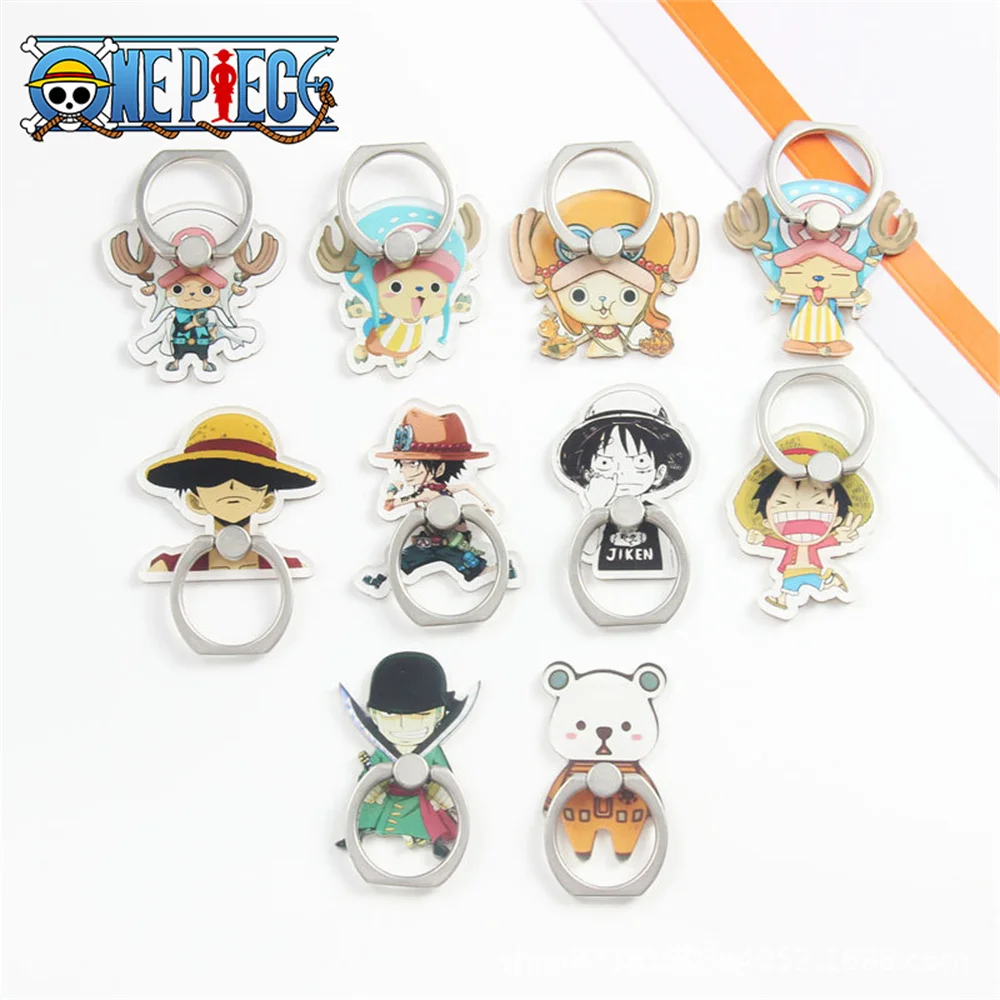 ONE PIECE Cell Phone Holder Cartoon Acrylic ONE PIECE Action Figures Luffy Creative Lazy Holder DIY Doll Souvenir Gift