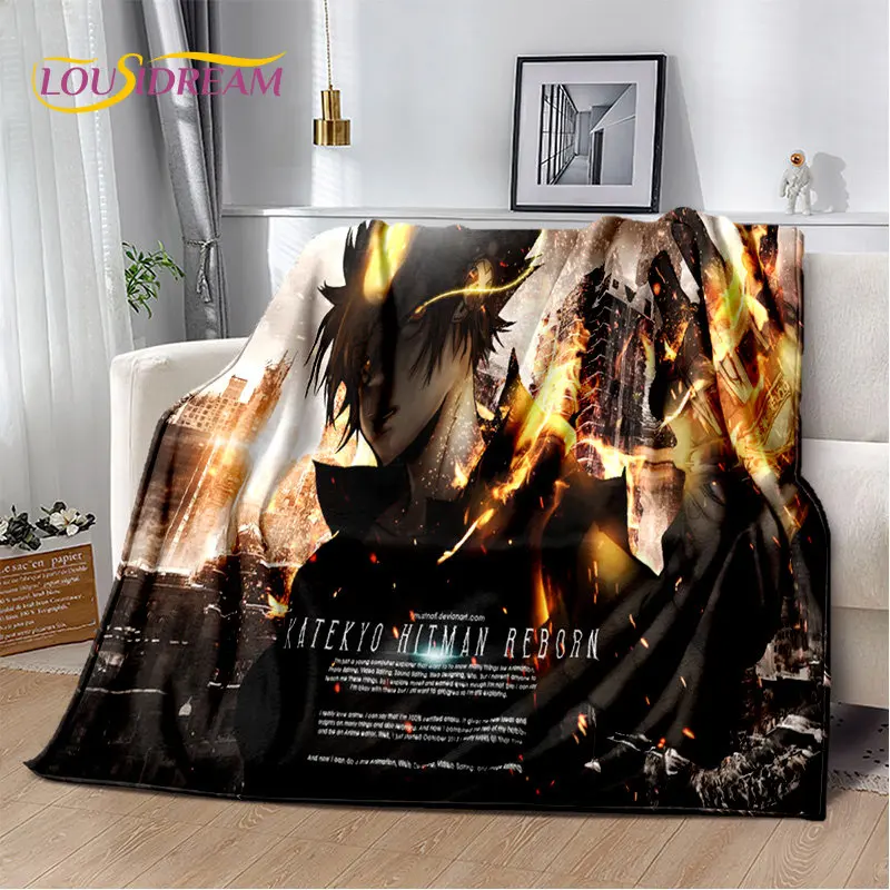 Anime Teachers Hitman Reborn Soft Plush Blanket,Flannel Blanket Throw Blanket for Living Room Bedroom Bed Sofa Picnic Cover Kids