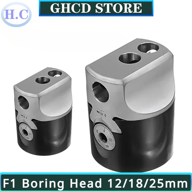 

F1 Boring Head 12/18/25mm Boring Bar Milling Holder for Milling Machine Tools Inch 50/75/100mm Rough Boring Head Toolholder