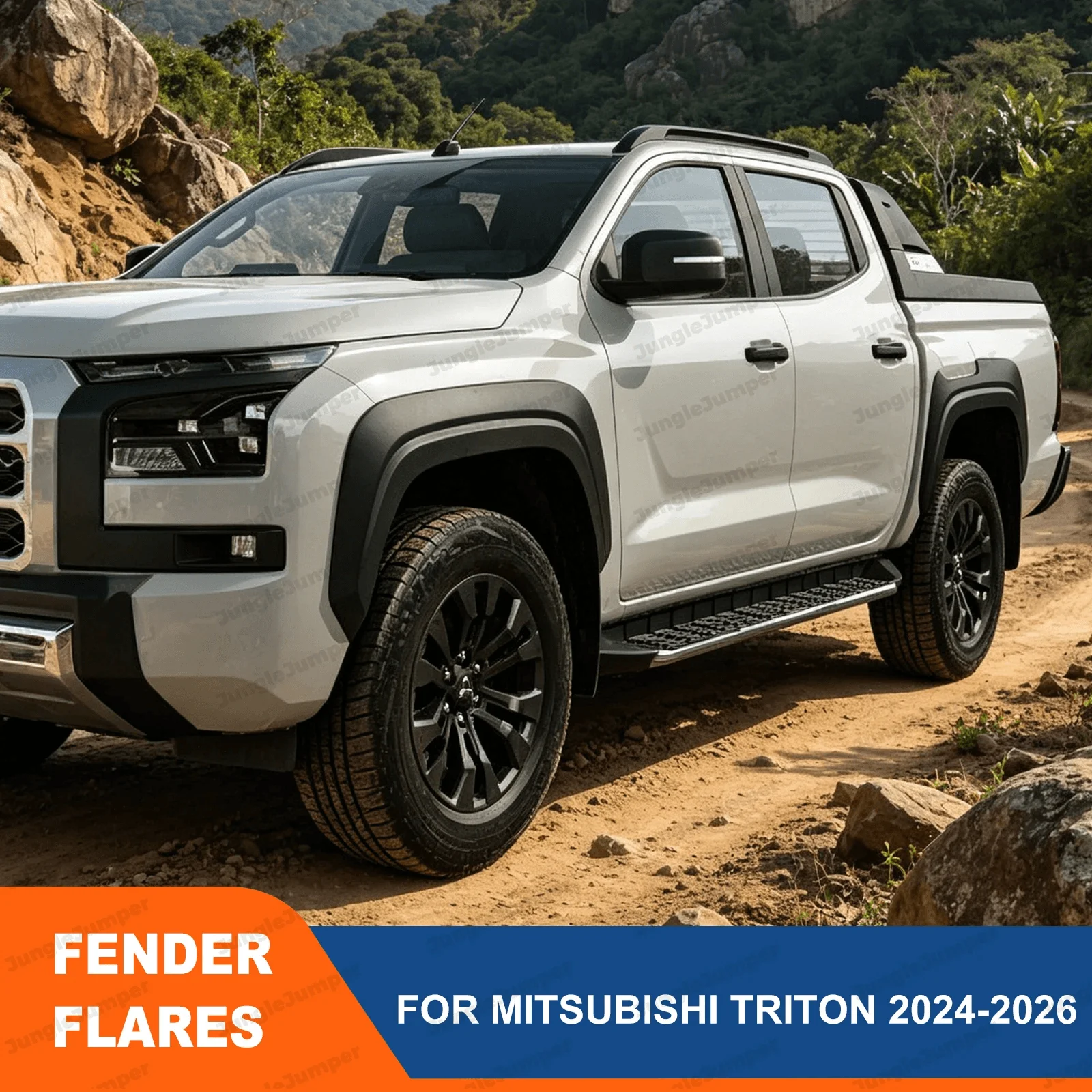 

Fender Flares Cover Wheel Arch For Mitsubishi Triton L200 MV 2024-2026 Mudguards Extension Car Accessories Double Cab Off-road
