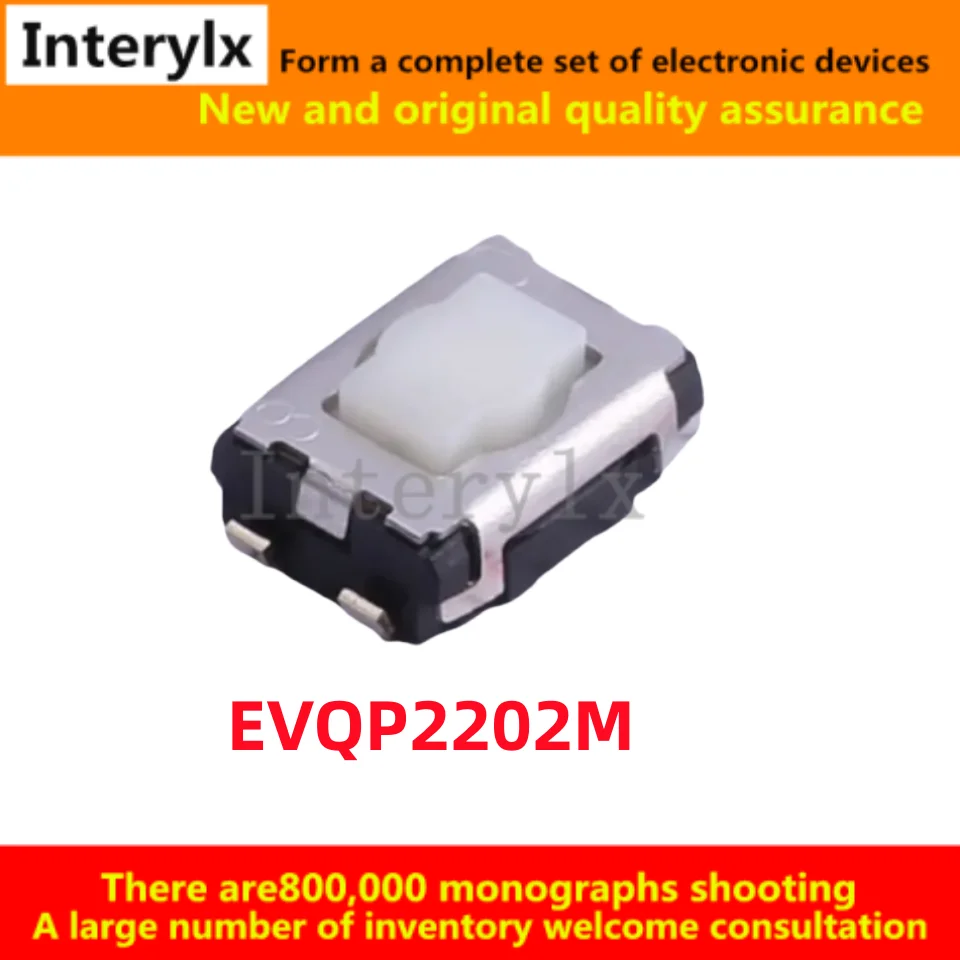 10Pcs/Lot Original touch switch EVQP2202M EVQ-P2202M Patch 4 pins 4.7*3.5*2.1MM button plum blossom head