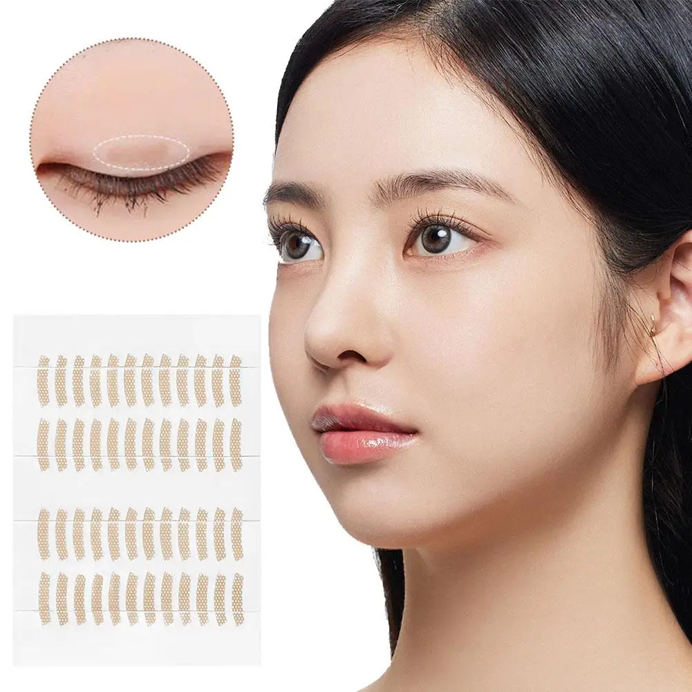 Eyelid Tape Sticker Invisible Double Fold Eyelid Lace Tool Clear Tape Self-adhesiveEye Beige Stripe Makeup Natural Paste S7J0