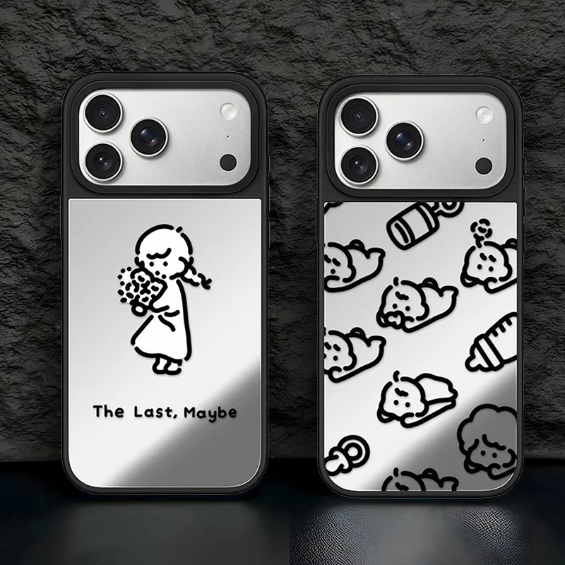 

The Last Maybe Mirror Surface Magnetic Cover for IPhone 13 14 15 16 17 Pro Max Case for IPhone 17 Air