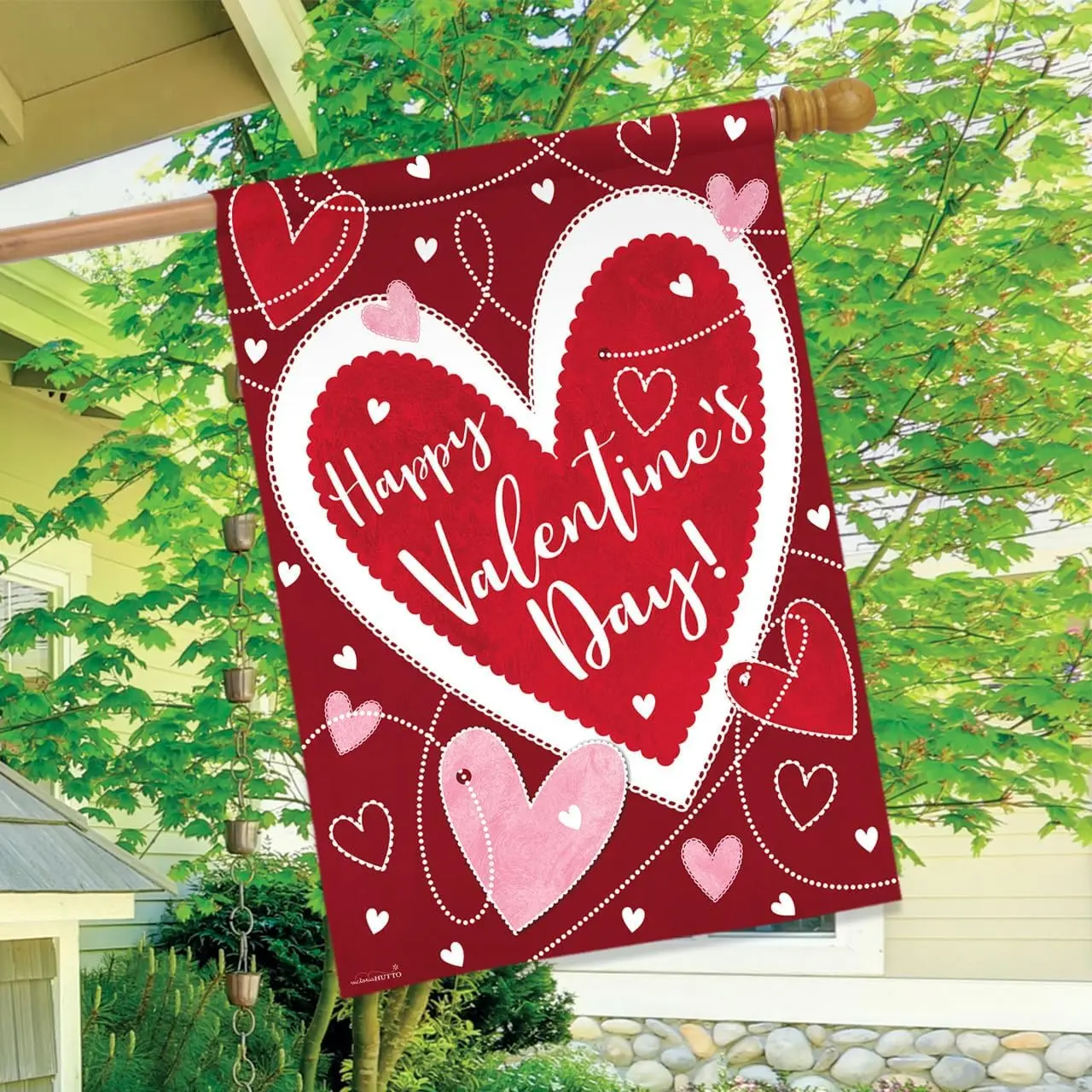 Briarwood Lane Heart Toss House Flag YYD EEZ