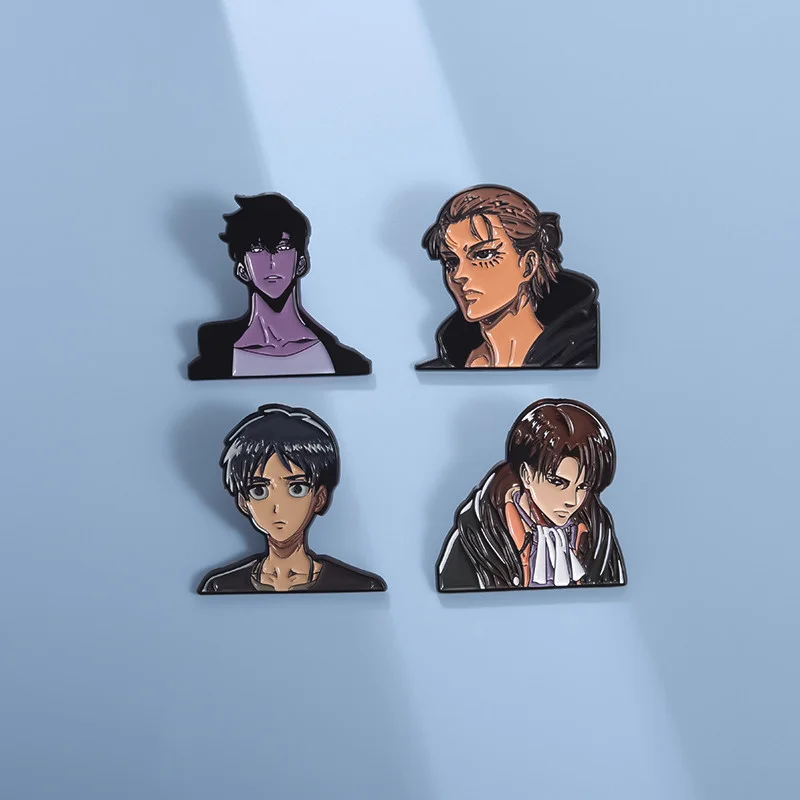 Broche de solapa esmaltado de nivelación individual de Anime, insignia de personajes de dibujos animados de Anime, ropa para seguidores, mochila, regalos de joyería