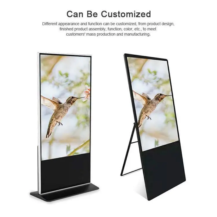 55 Inch Indoor Android Advertising Display Screens Wall Mount Digital Poster Video Loop Player for Retail Store and Elevator