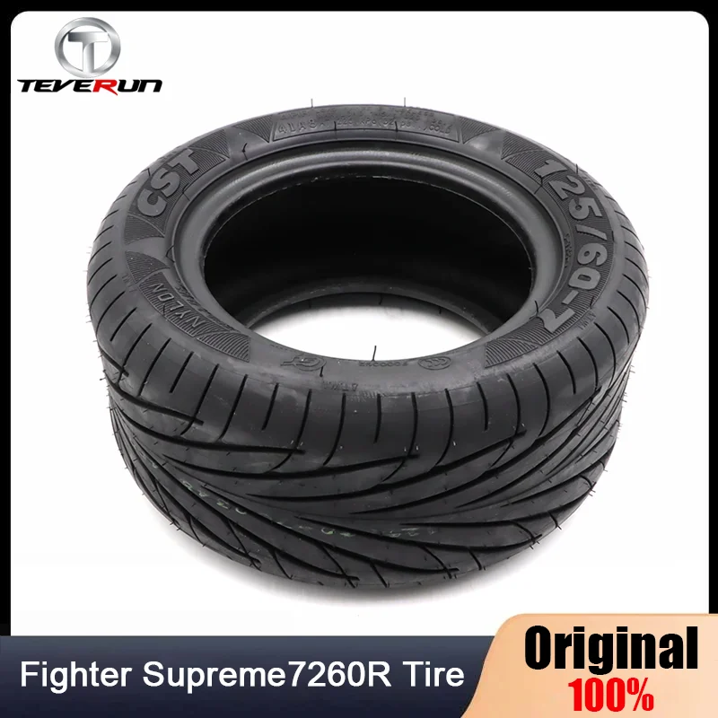 Teverun Front Rear Tubeless Street Tire For Fighter Supreme 7260R Electric Scooter 125/60-7 13inch Outer Tire Official Parts