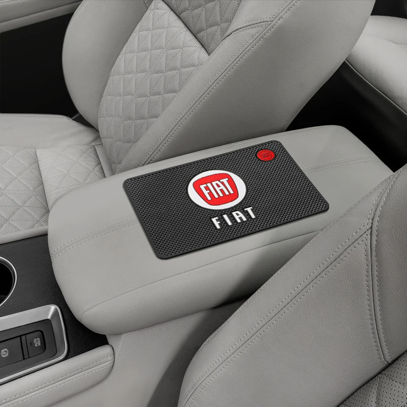 1 قطعة ثلاثية الأبعاد للسيارة سجادة ضد الإنزلاق الداخلية لوحة القيادة الهاتف سيليكون المضادة للانزلاق وسادة التصميم اكسسوارات لشركة فيات 500 أبارث Ducato 500X #6