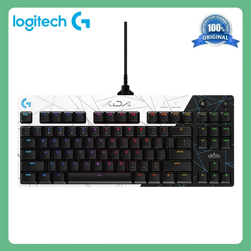 

Logitech G PRO KDA Mechanical Gaming Keyboard Ultra-Portable Tenkeyless Detachable Micro USB Cable LIGHTSYNC RGB backlit keys