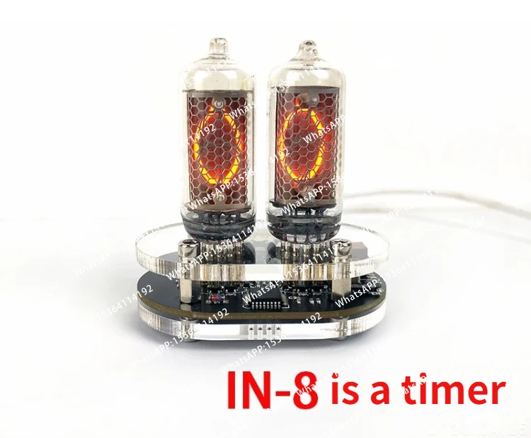 Afbeelding 6: 2-cijferige IN-18 thermometer Glow Tube Thermometer IN8 timer Nixie Clock Home USB 5V