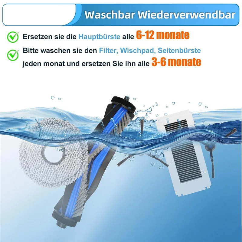 Комплект аксессуаров ABZA для Ecovacs Deebot N30 Omni, N30 Pro Omni, запасные части для робота-пылесоса