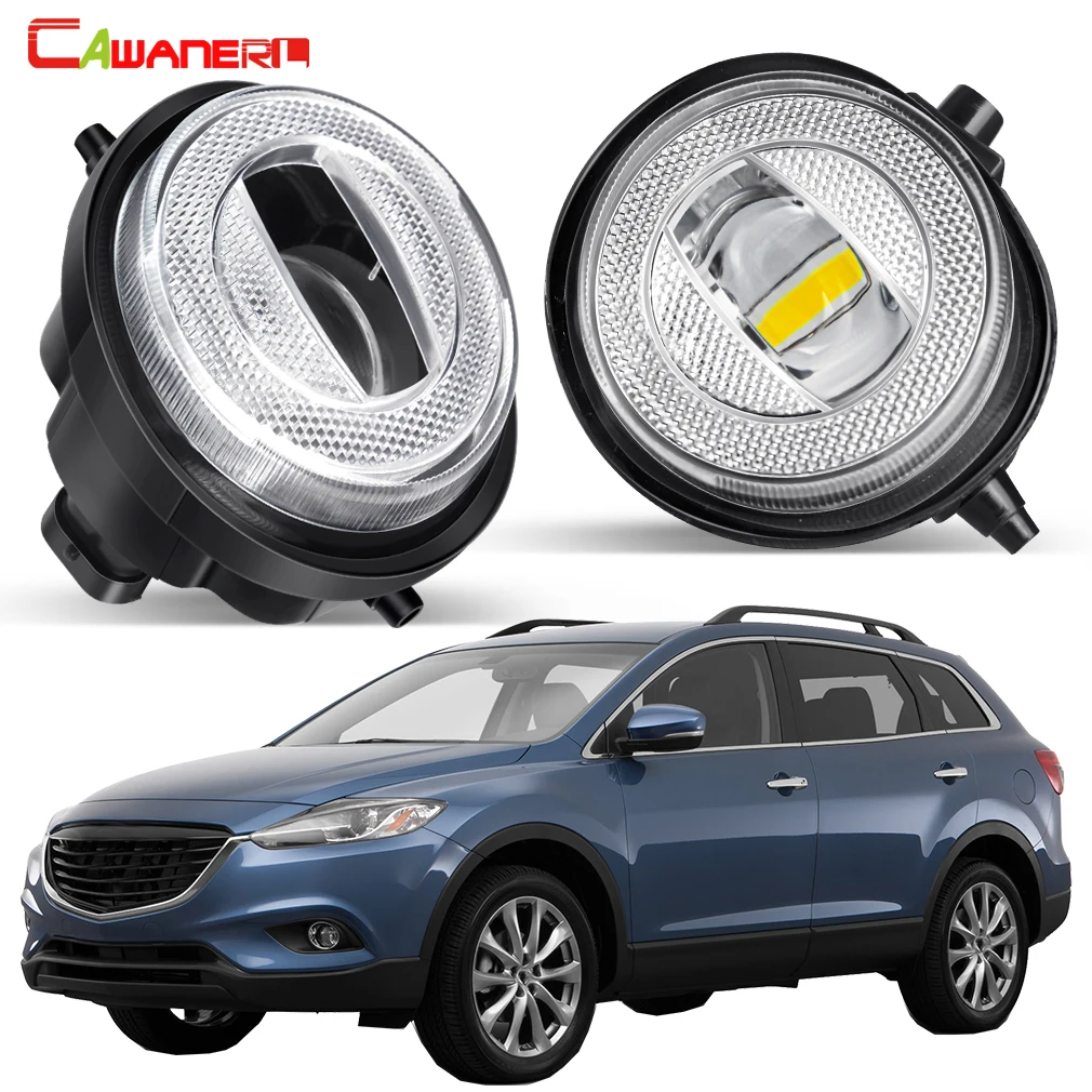 2 Pieces Canbus Fog Light Assembly 30W 6000LM Car LED Lens Fog Daytime Running Lamp DRL H11 For Mazda CX-9 CX9 2013 2014 2015