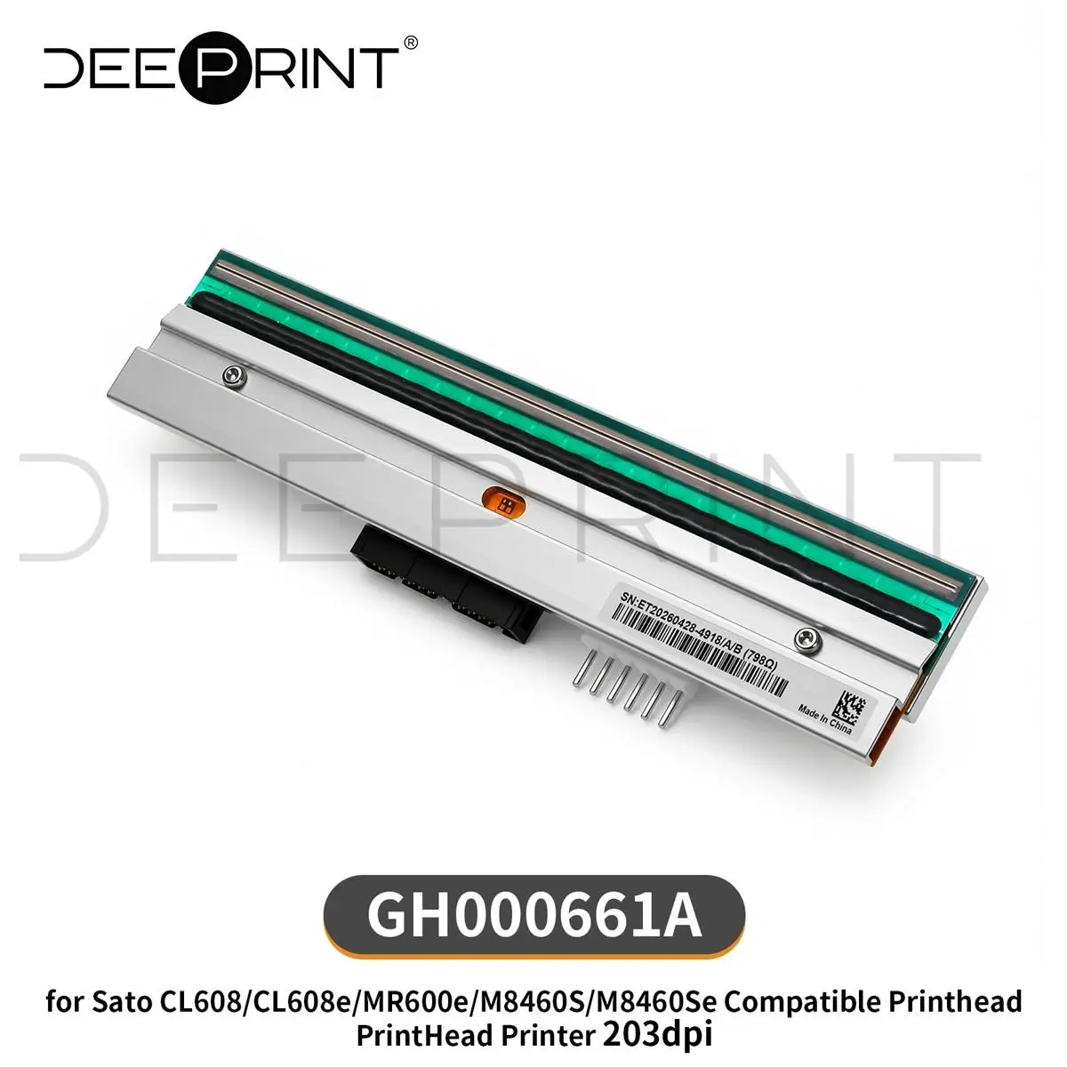 GH000661A 203DPI Printhead for Sato CL608 CL608e MR600e M8460S M8460Se Printer Print Head | 180-Days Warranty