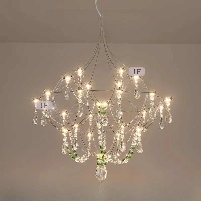 

Дизайнерский свет для спальни, роскошная хрустальная люстра для гостиной, креативная столовая, полная звезд