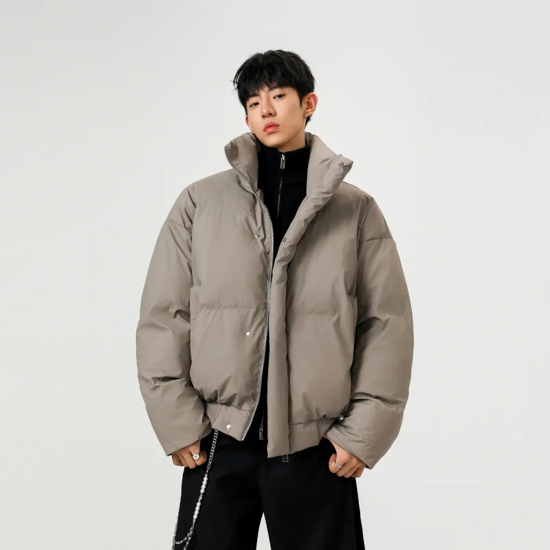 

GIOIOMская хлопковая одежда, зимняя простая утолщенная хлопковая куртка с воротником-стойкой в корейском стиле, пальто, мужская одежда