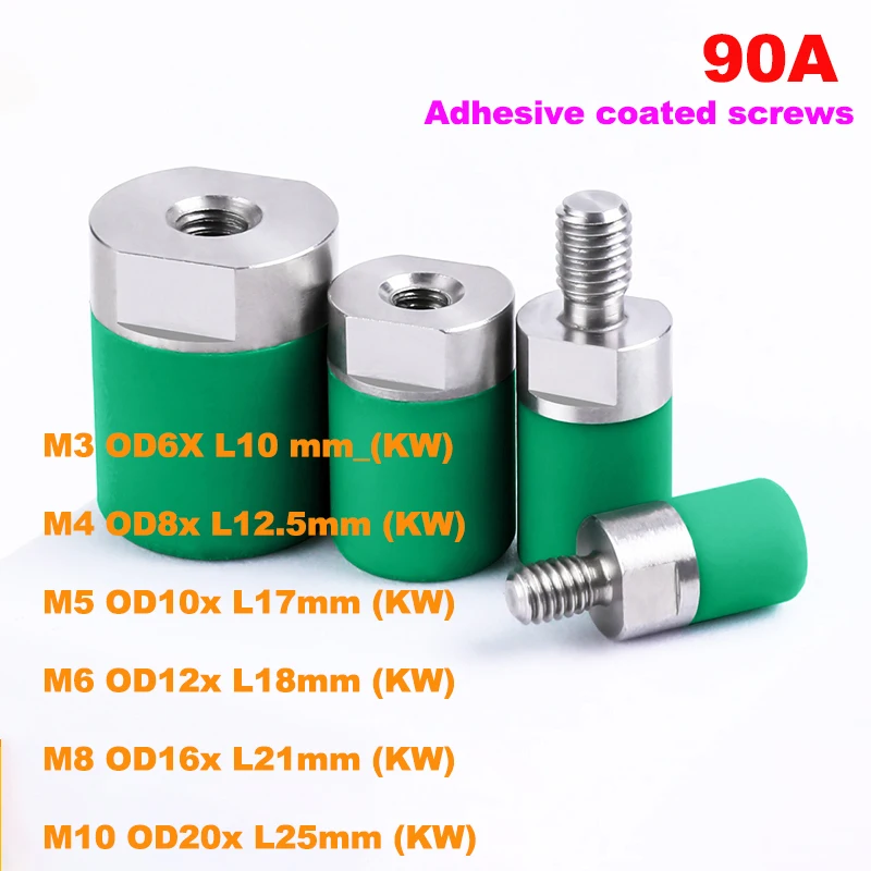 

90ABuffer anti-collision screw, adhesive pressure block, stop bolt, stop block, internal thread, polyurethane hand screw M3~M10