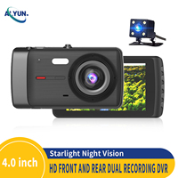 FHD 1080P 4inch Dashcam Car Camera front rear Night Vision Loop Recording  Real Time playback Vehicle Accessories