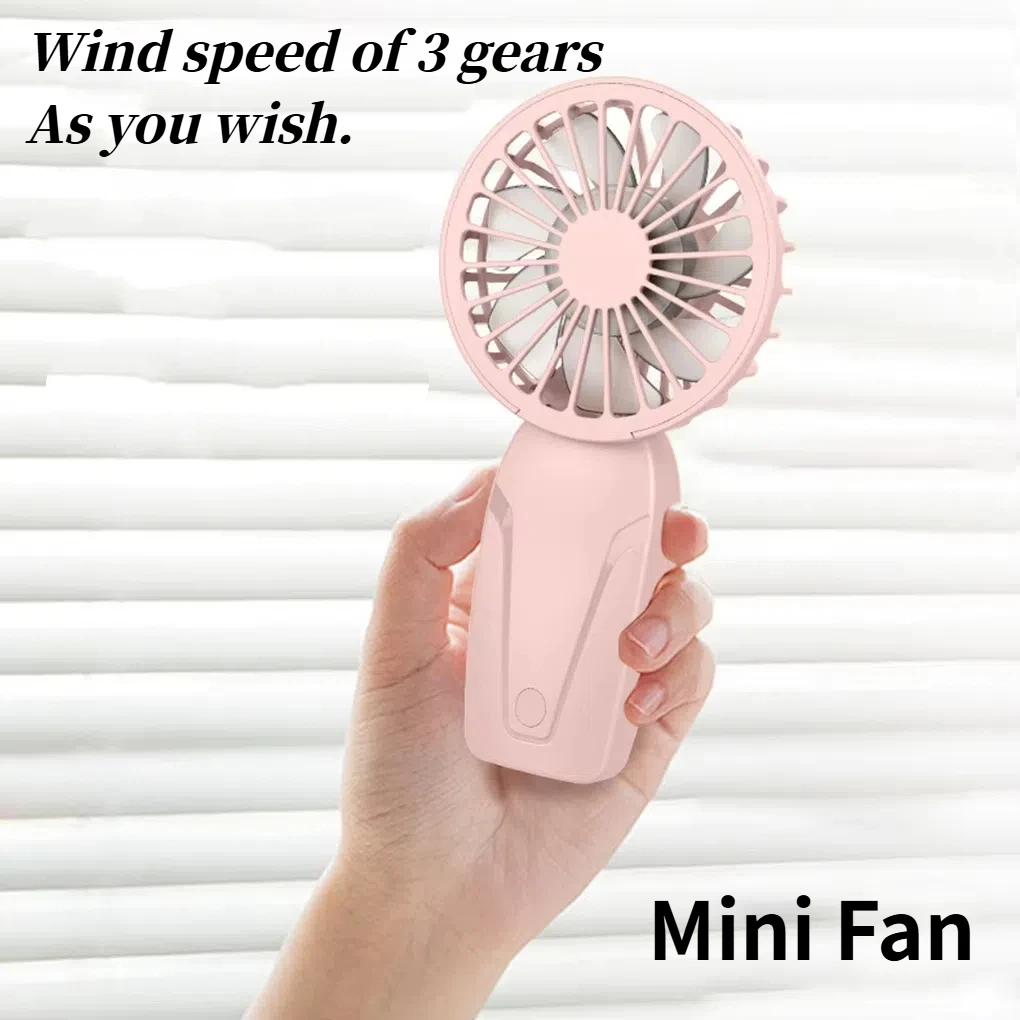 Летний модернизированный портативный вентилятор Xiaomi, 3-скоростной бесшумный мини-ручной вентилятор, перезаряжаемый через USB маленький вентилятор для детей, женщин, мужчин, путешествий на открытом воздухе