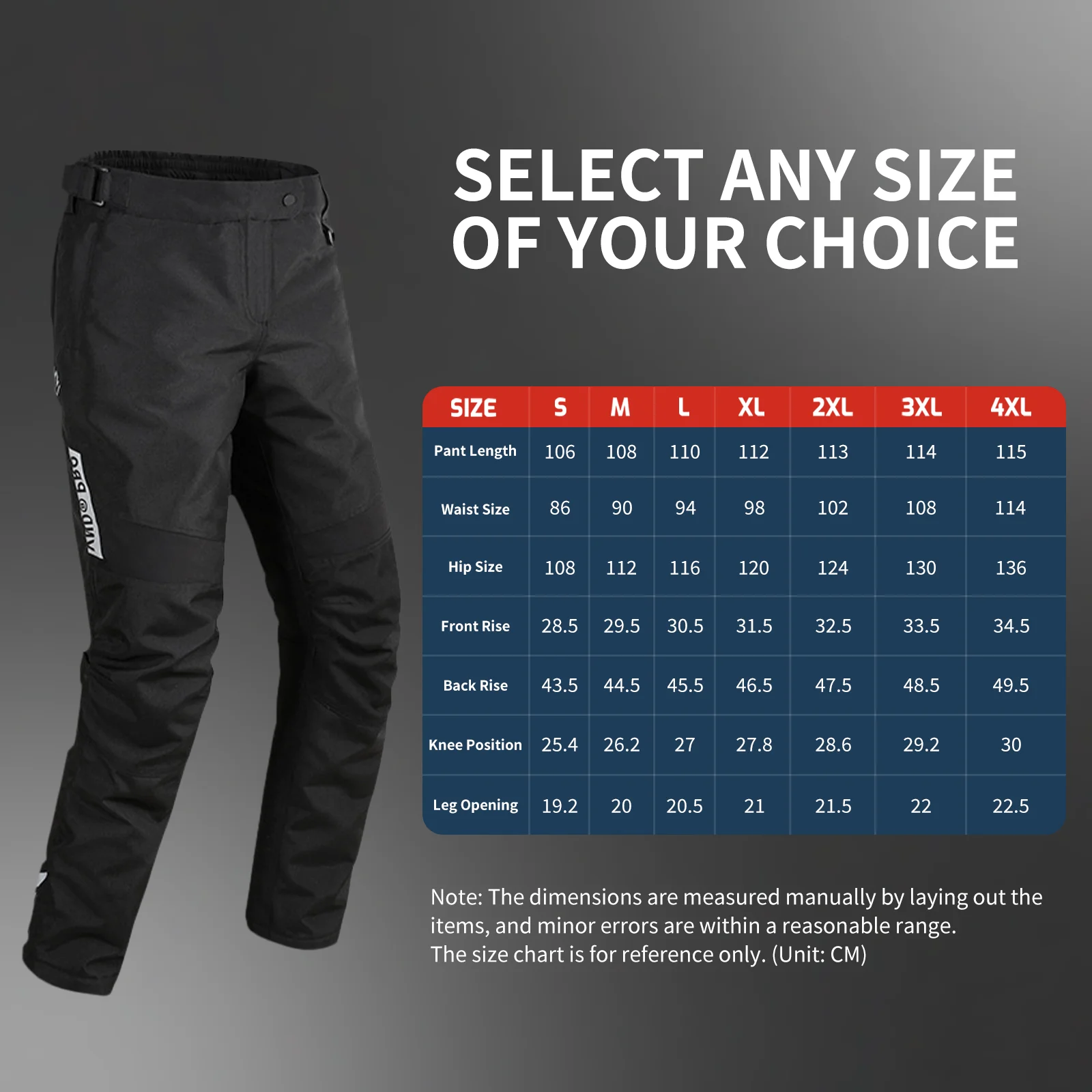 Motorrijbroek Winddicht Warm Quick-On Quick-Off voor rijders