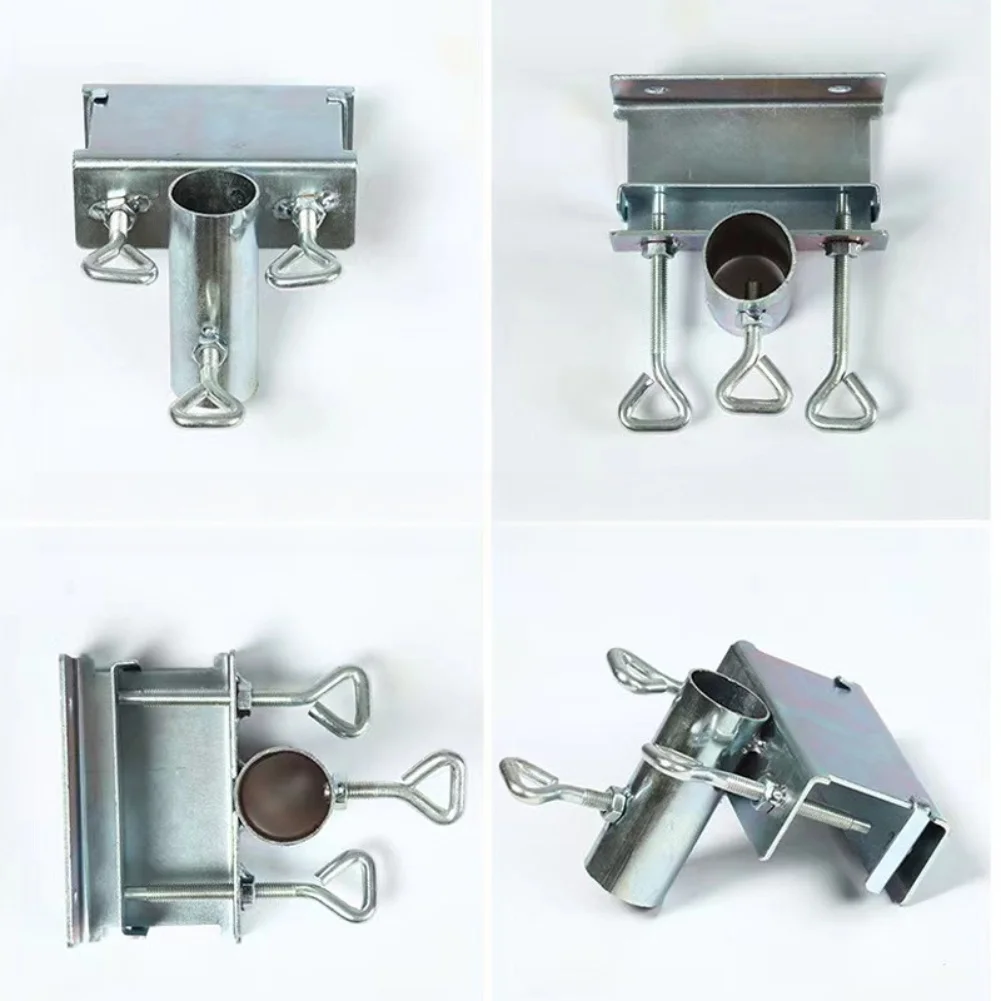 Metal Parasol Holder Fixed Clip For Balcony Railings Heavy Duty Secure Patio Sun Umbrella Stand Rust Resistant