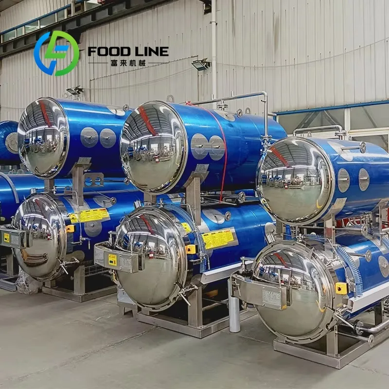Industrial High Pressure Water Immersion Retort Autoclave Food Sterilizer 304 Stainless Steel Energy Saving for Pouch Food