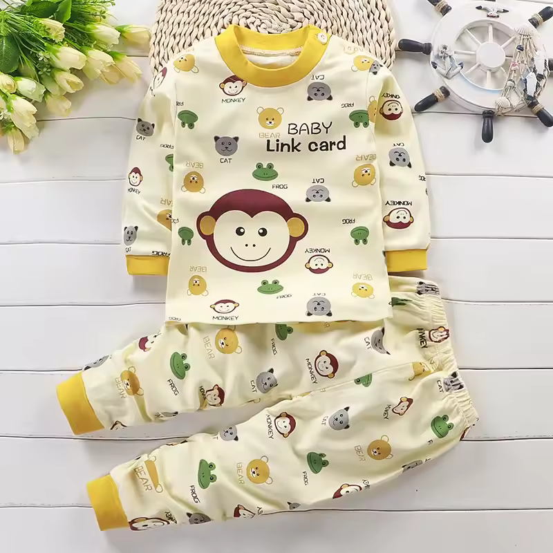 Kids Clothes Children Sets Children's Clothing Boys Girls CottonAutumn winter Clothing Pants Sleepwear Underwear Christmas Gift - Image 14