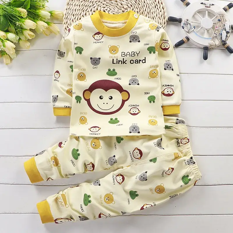 Kids Clothes Children Sets Children's Clothing Boys Girls CottonAutumn winter Clothing Pants Sleepwear Underwear Christmas Gift - Image 14