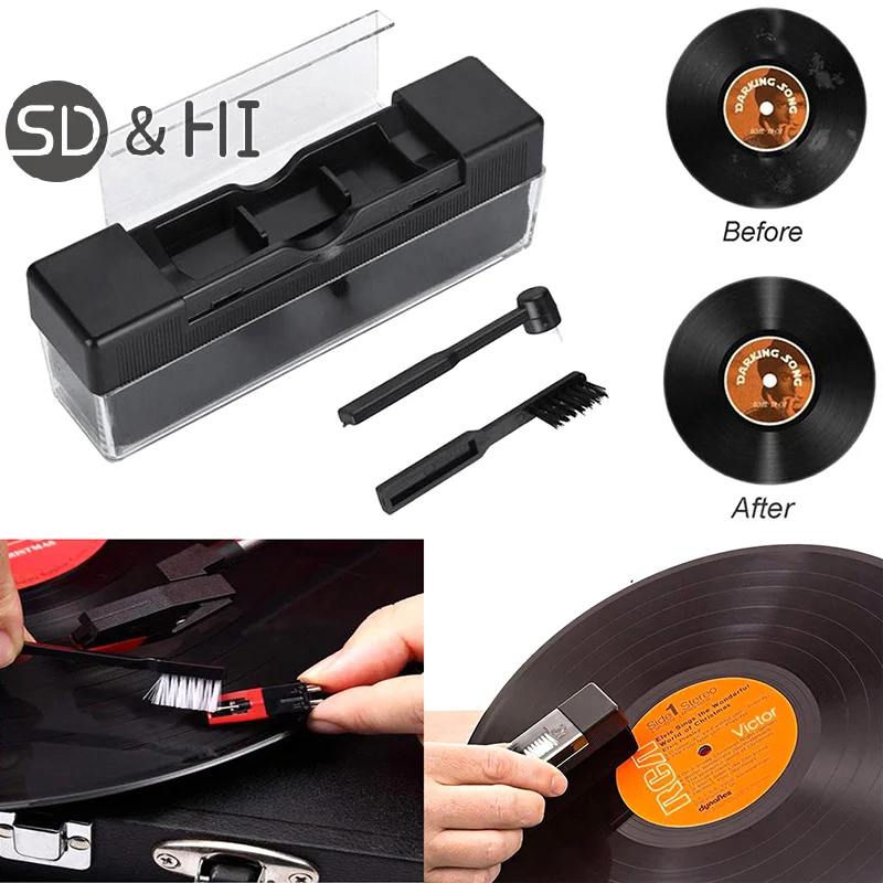 3 Pcs Record Cleaning Brush Cleaner Vinyl Record Cleaner Kit Cleaning Brush Dust Remover Kit Cleaning Brush Set For Turntables